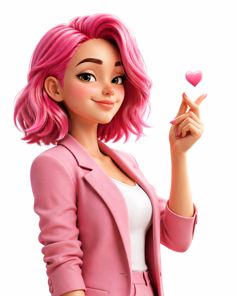 Pink-haired screening specialist illustration